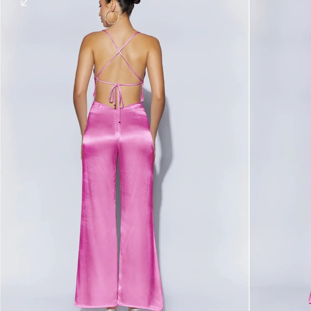 Satin Jumpsuit - Picture 2 of 5